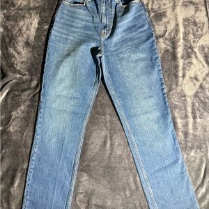 Abercrombie & Fitch Blue Ultra High Rise 90s Straight Jeans